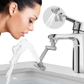 1440 Swiveling Faucet Extender, Brass Metal Robotic Arm Aerator with Flexible Joint