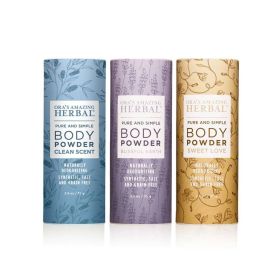 Natural Body Powder, Variety Set, Travel or Full Size