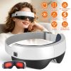 Eye Massager with Heat Air Compression & Vibration Voice Control 4 Massage Modes Wireless Music Playback Foldable Eye Massage Mask with Adjustable Int
