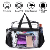 1Pc Clear Crossbody Bag Stadium Approved Clear Transparent Shoulder Bag See Through Zip Pouch Tote Bag Handbag With 11LBS Load