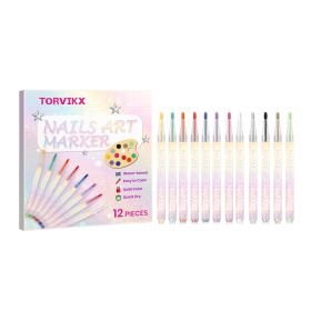 TORVIKX 12-Piece Nail Art Painting Pen Set, 12 Pieces