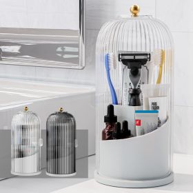 Toothbrush holder with sliding cover, suitable for bathroom counter storage, toothbrush and toothpaste holder