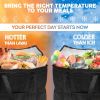 Insulated Food Delivery Bag (Pack of 2) - 16x13x9in, Zippered Top, Foldable