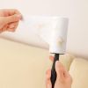 Lint Roller for Clothes Extra Sticky Pet Hair Removal Roller with Refills, Refillable Handle with 4 Sticky Rolls (Black Stick)