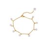 Fashion Baroque Shaped Pearl Anklet Simple