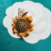 Cute Sun Flower Corsage High-end Bee Brooch