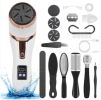 17Pcs Electric Foot Callus Remover With Vacuum Foot Grinder Rechargeable Foot File Dead Skin Pedicure Machine With 3 Grinding Heads 2 Speeds Foot Care