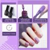 Gel Nail Kit 16pcs with 18LED Nail Lamp Complete Manicure Tool Set Multiple Colors Suitable for Professionals and Beginners Home Nail Salon Set
