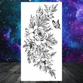 Temporary Tattoo For Women Men Mandala Henna Flower Tattoo (style: A)