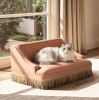 Duchess 33-inch medium-sized pet bed-sofa in peach-orange color