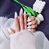 2026 Gothic Charm Press-on Nails, Valentine's Day Short Almond-shaped Press-on False Nail Set. Handmade false nail pieces