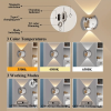 LED Modern Indoor Wall Light with Motion Sensor 3 Color Modes 2700K/4500K/6500K USB Rechargeable Magnetic Portable Wall Sconce for Living Room Bedroom
