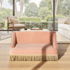 Duchess 33-inch medium-sized pet bed-sofa in peach-orange color